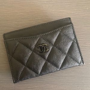 Chanel So Black Flat Card Holder
